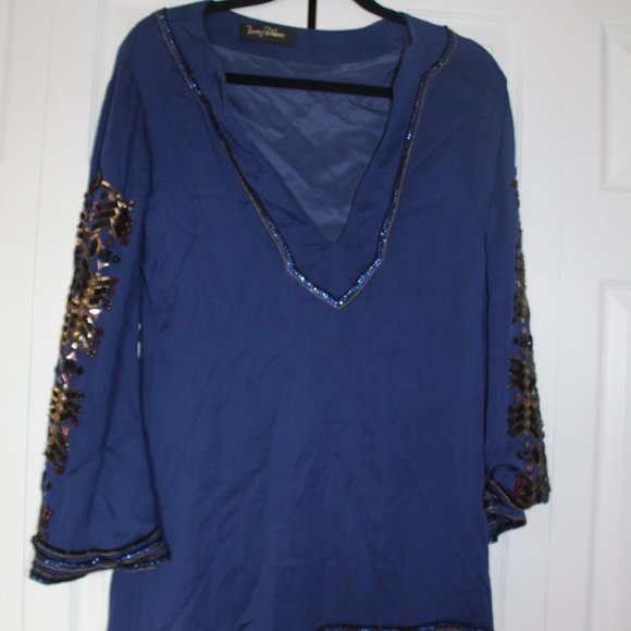 Blue Evening Dress by Jenny Packham - Picture 2 of 5